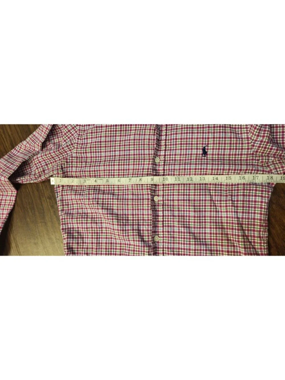 Polo Ralph Lauren Slim Fit Plaid Checkered Pink/Multi Button Down Shirt Small